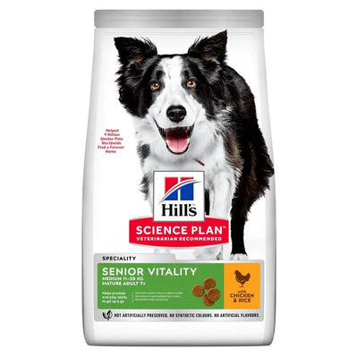 HILL'S SCIENCE PLAN Senior Vitality Medium Mature Adult 7+ torrfoder med kyckling & ris för hund - Handla på Gaston