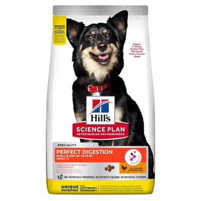 HILL'S SCIENCE PLAN Perfect Digestion Small & Mini Adult 1+ torrfoder med kyckling & råris - Handla på Gaston