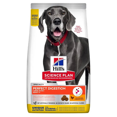 HILL'S SCIENCE PLAN Perfect Digestion Large Breed Adult 1+ torrfoder med kyckling & råris - Handla på Gaston