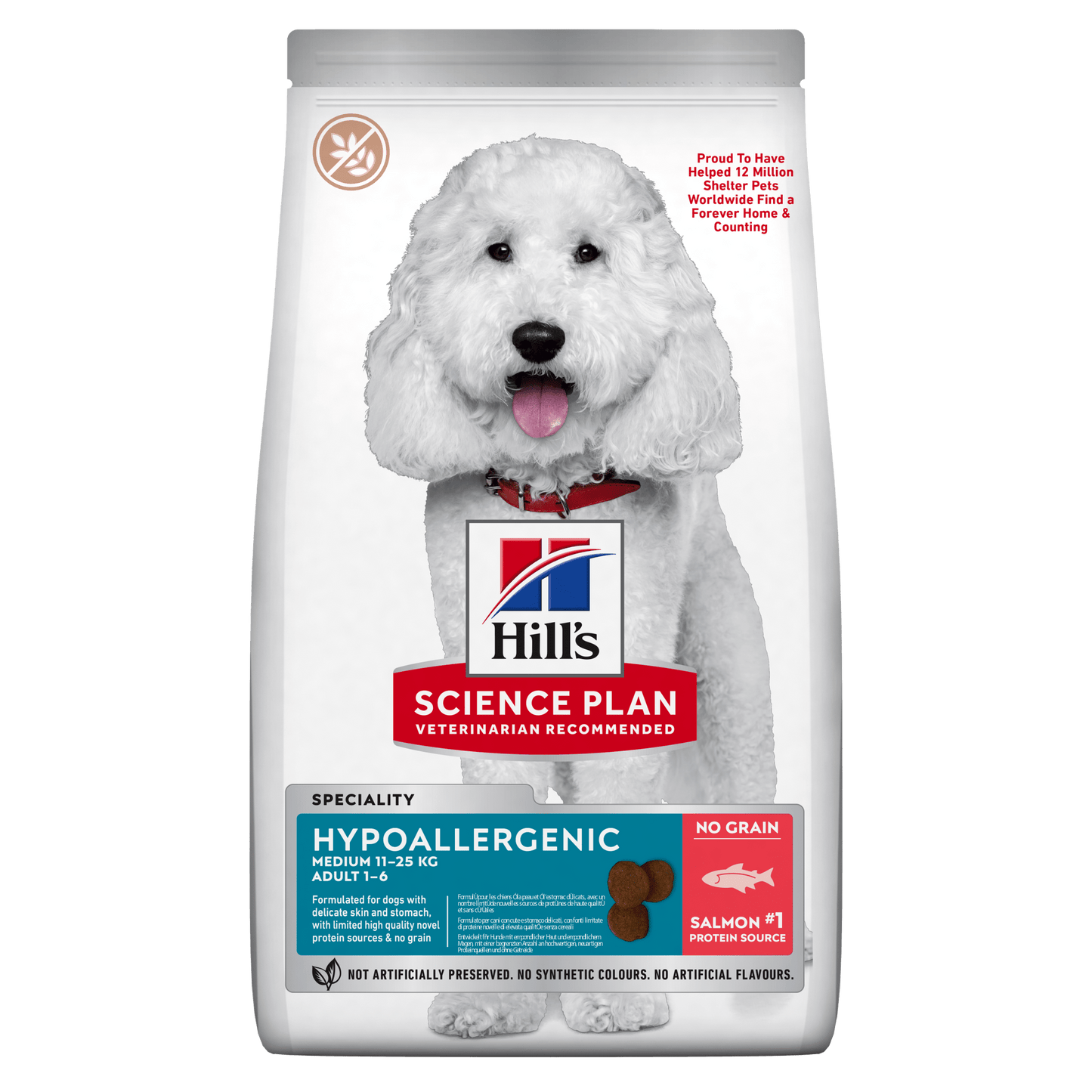 Hill's Science Plan Hypoallergenic Adult Medium torrfoder för hundar med lax - Handla på Gaston