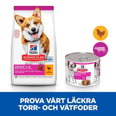 Hill's Science Plan Small & Mini Adult våtfoder till hundar med kyckling - Handla på Gaston