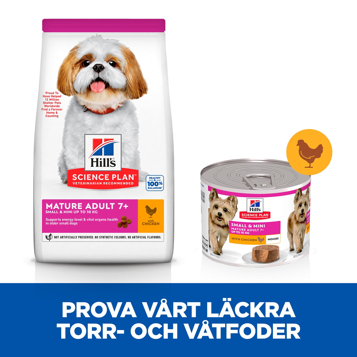 Hill's Science Plan Small & Mini Mature Adult mousse med kyckling - Handla på Gaston