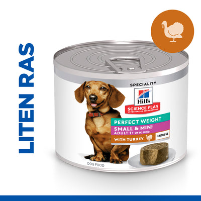 Hill's Science Plan Perfect Weight Adult Small & Mini mousse med kalkon - Handla på Gaston