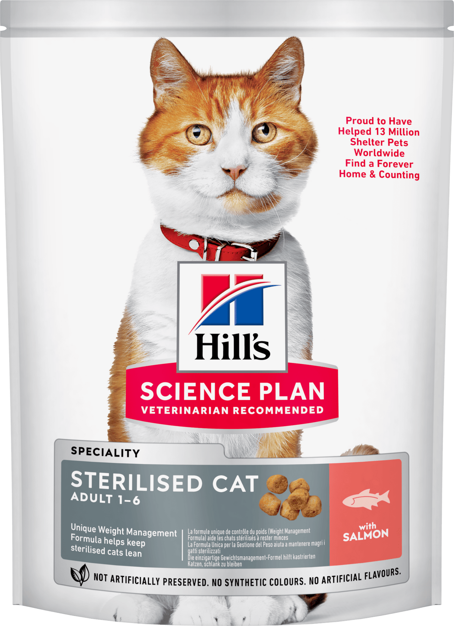 Hill's Science Plan Sterilised Cat torrfoder med lax för fullvuxna katter - Handla på Gaston