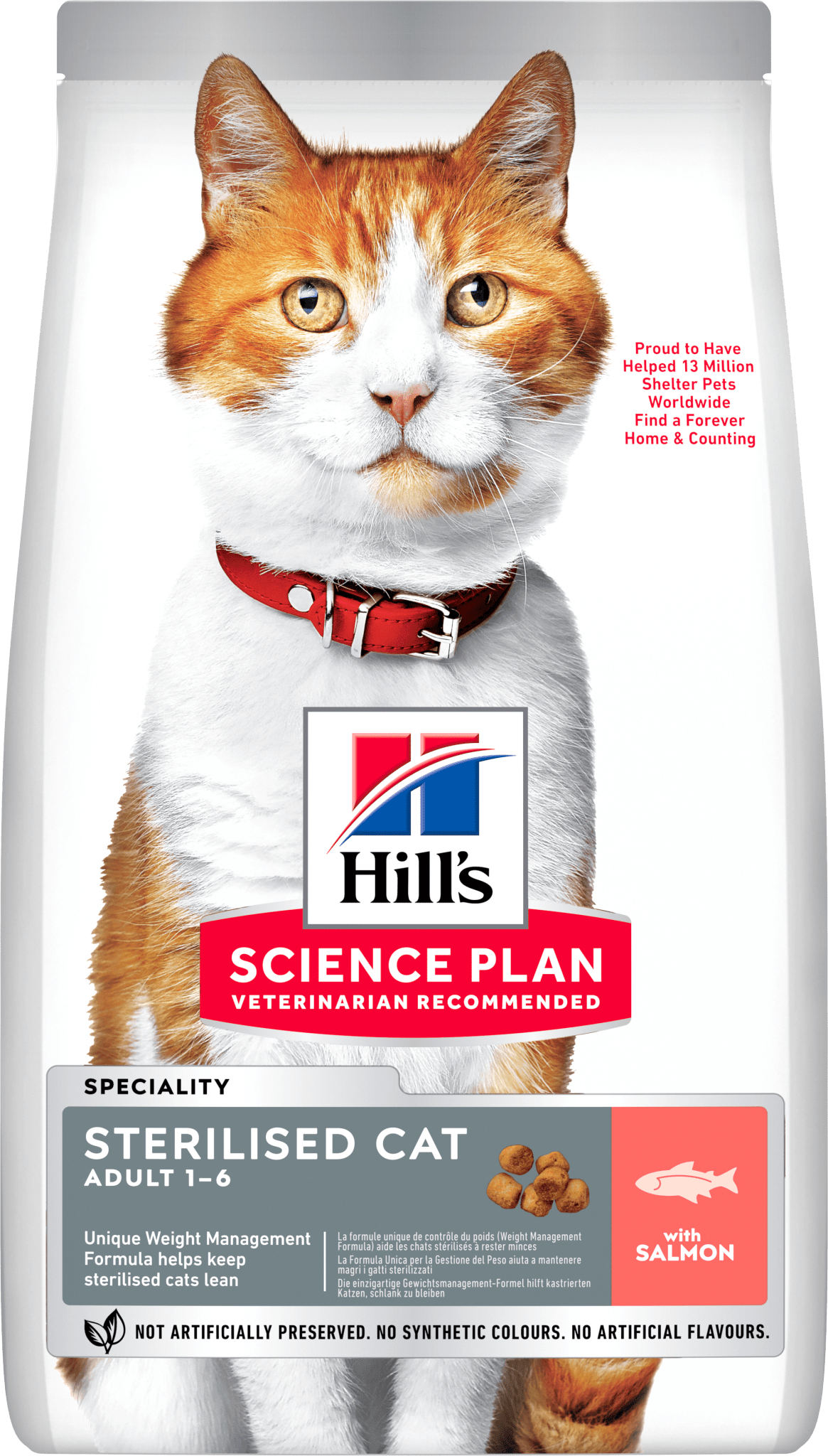 Hill's Science Plan Sterilised Cat torrfoder med lax för fullvuxna katter - Handla på Gaston