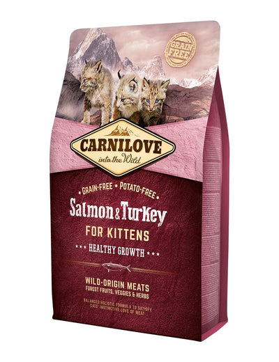 Carnilove Cat Salmon & Turkey Kittens Healthy - Handla på Gaston