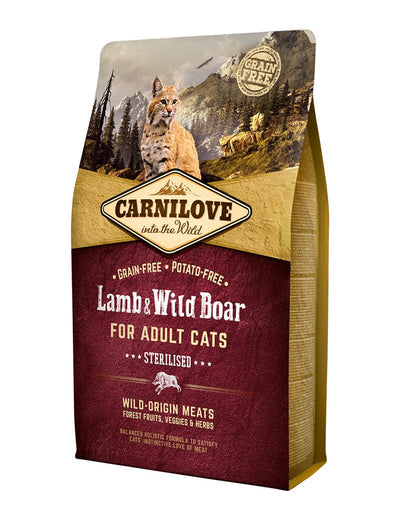 Carnilove Cat Lamb Wild Boar Adult Sterilised - Handla på Gaston