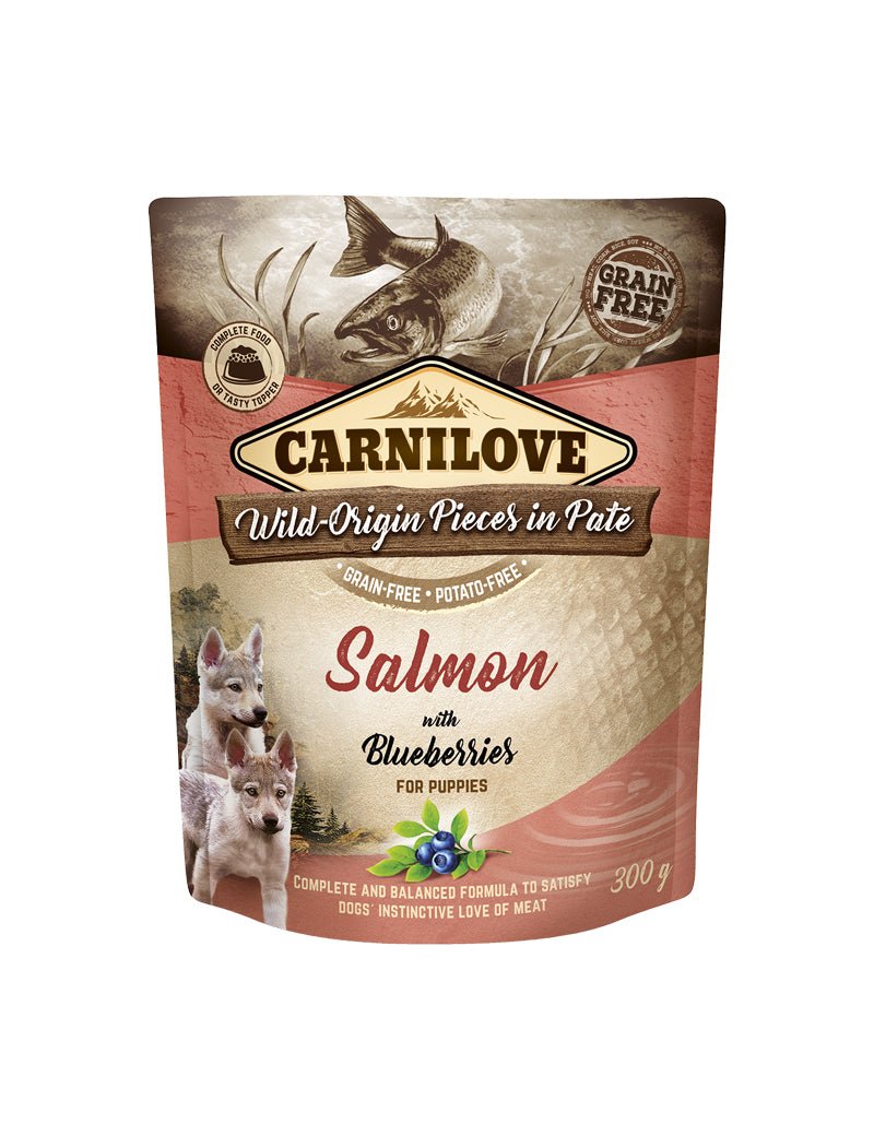 Carnilove Dog Paté Salmon With Berries For Puppies - Handla på Gaston