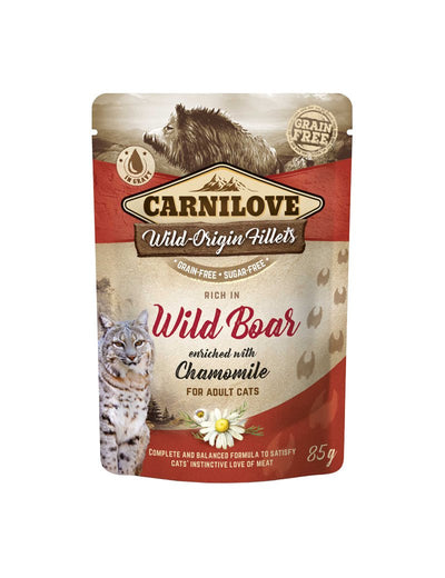 Carnilove Cat Pouch Wild Boar Chamomile - Handla på Gaston
