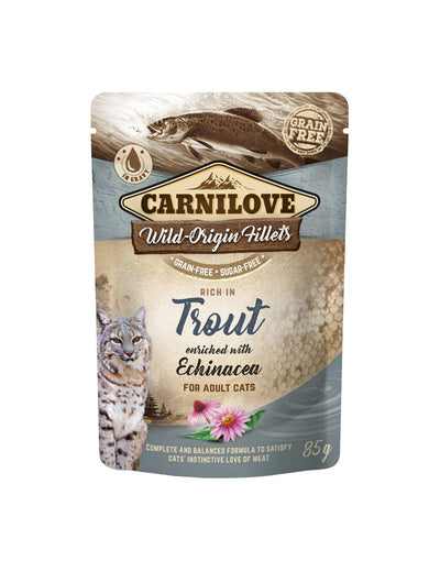Carnilove Cat Pouch Trout Echinace - Handla på Gaston