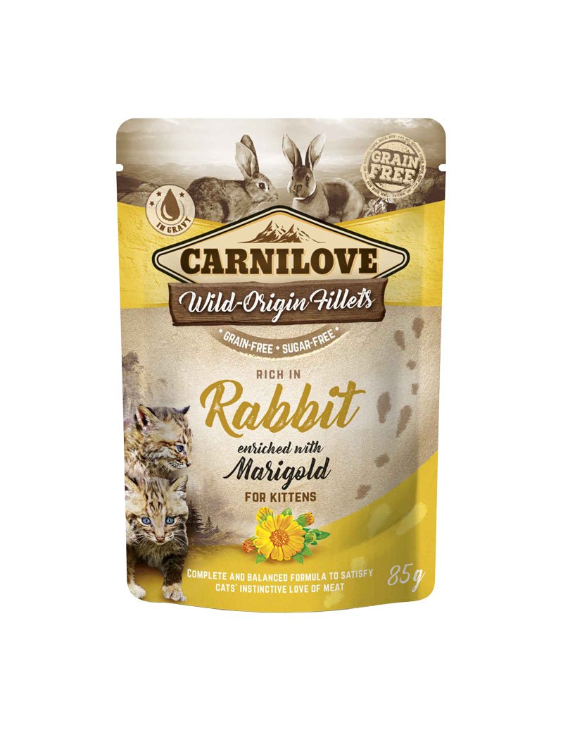 Carnilove Cat Pouch Rabbit Marigold Kitten - Handla på Gaston