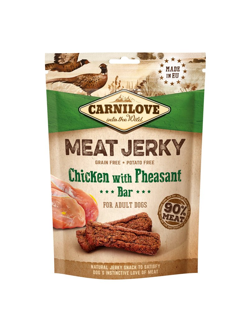 Carnilove Jerky Chicken With Pheasant Bar - Handla på Gaston