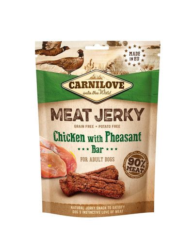 Carnilove Jerky Chicken With Pheasant Bar - Handla på Gaston