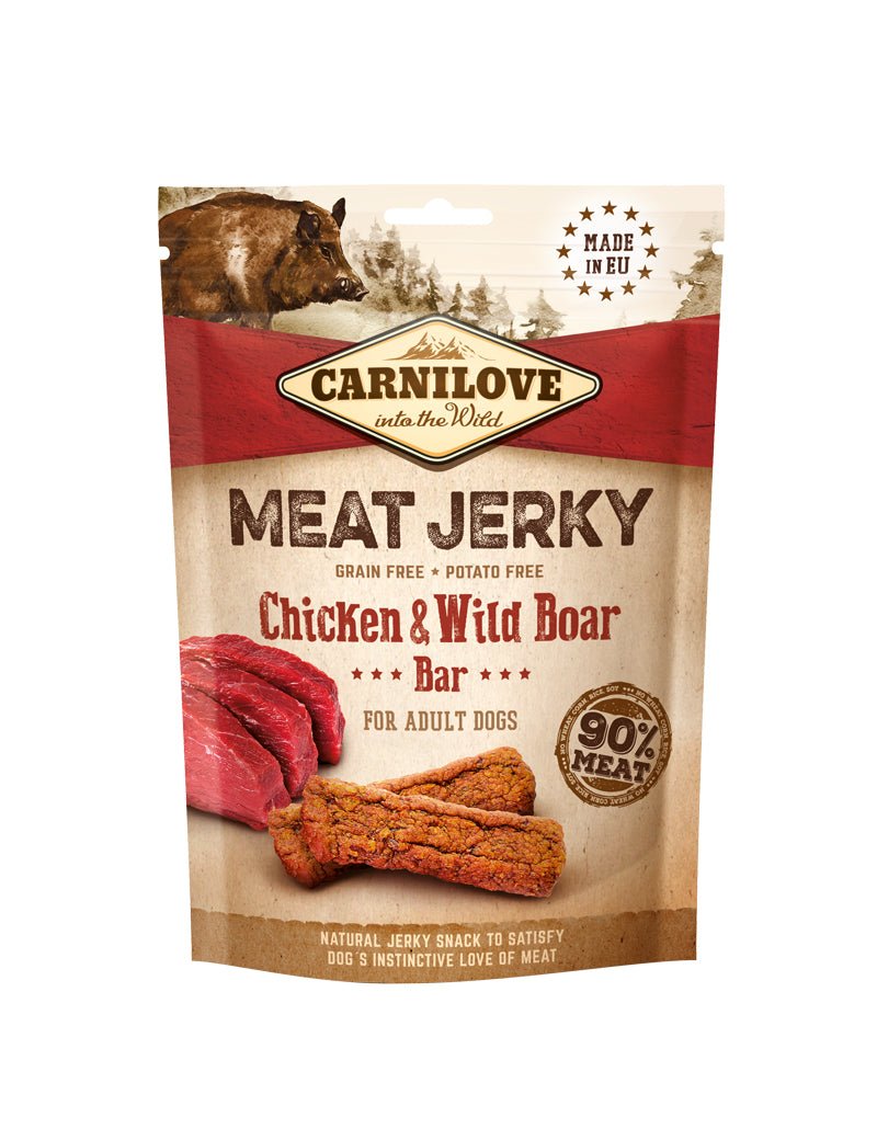 Carnilove Jerky Chicken & Wild Boar Bar - Handla på Gaston