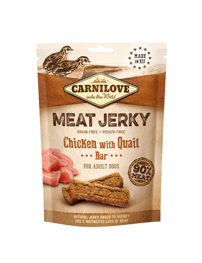 Carnilove Jerky Chicken With Quail Bar - Handla på Gaston
