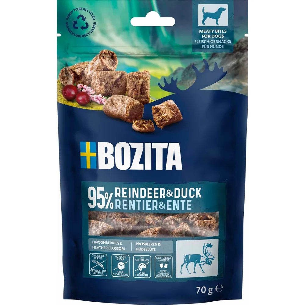 Bozita Snacks Meaty Bites Reindeer & Duck