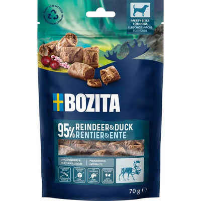 Bozita Snacks Meaty Bites Reindeer & Duck - Handla på Gaston