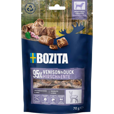 Bozita Snacks Meaty Bites Venison & Duck - Handla på Gaston