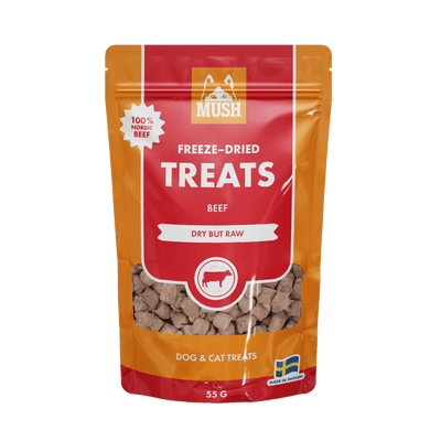 MUSH Treats Frystorkat Nöt - Handla på Gaston