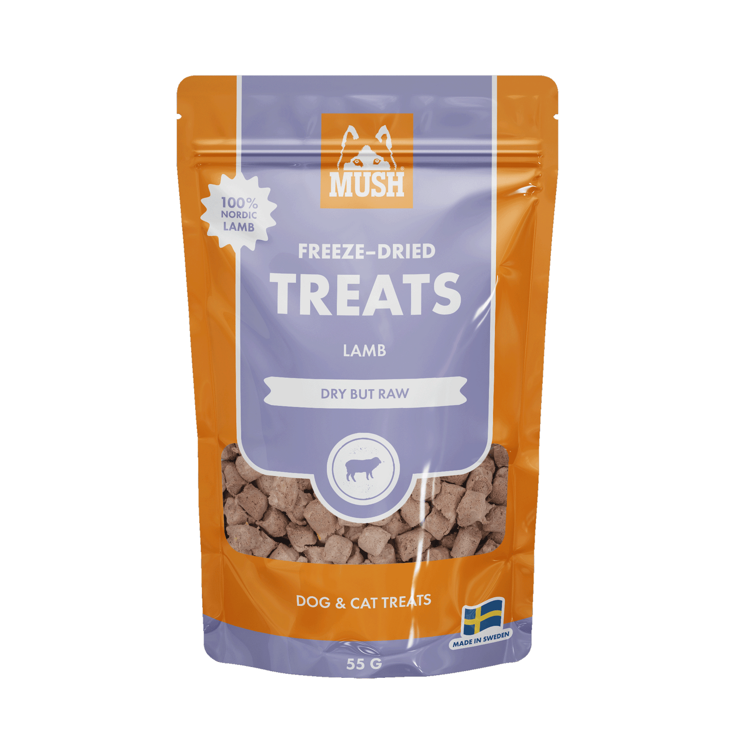 MUSH Treats Frystorkat Lamm - Handla på Gaston
