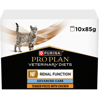PURINA PRO PLAN VET DIETS NF Advanced Renal Function Chicken våtfoder katt 10x85g - Handla på Gaston