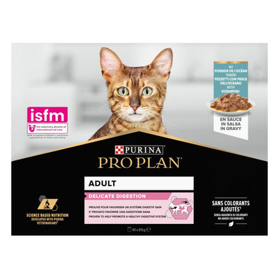 PURINA® PRO PLAN® Adult Delicate Digestion med havfisk i sås - Handla på Gaston
