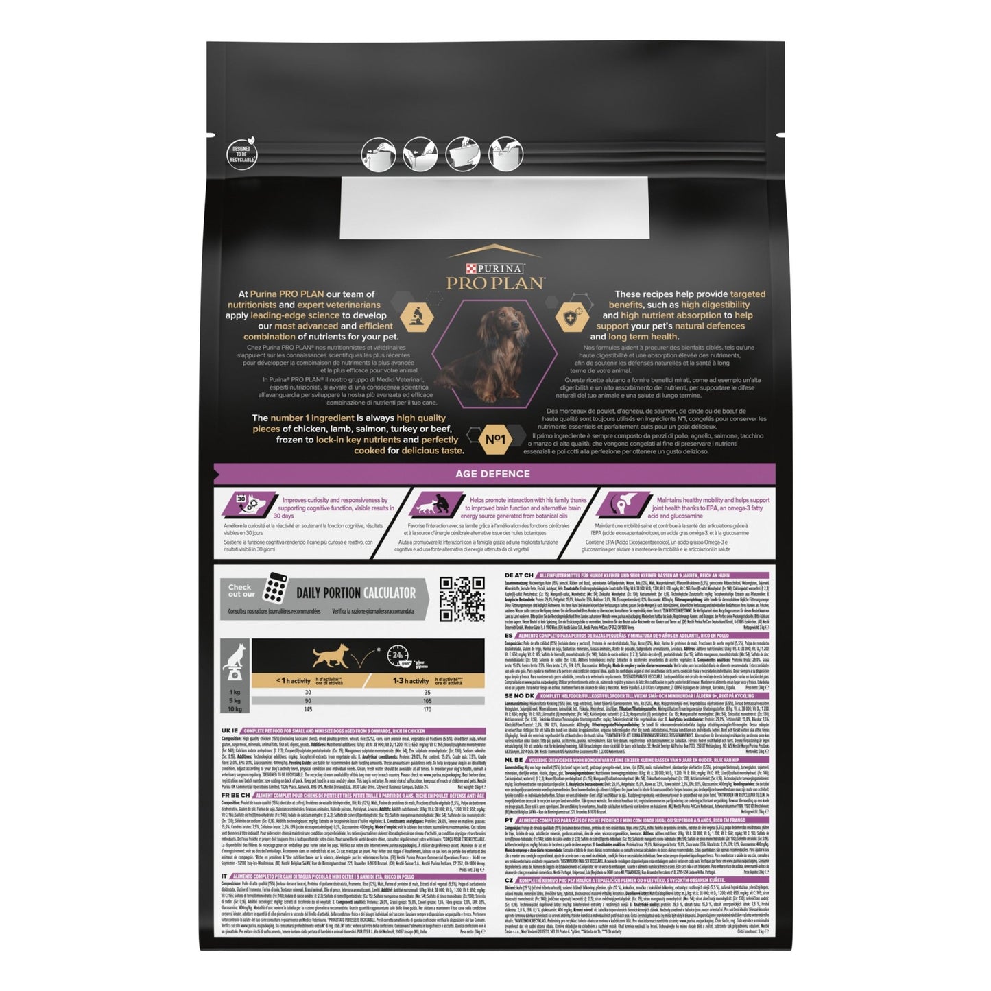 PURINA PRO PLAN Small & Mini Adult Dog 9+ Rikt på kyckling - Handla på Gaston