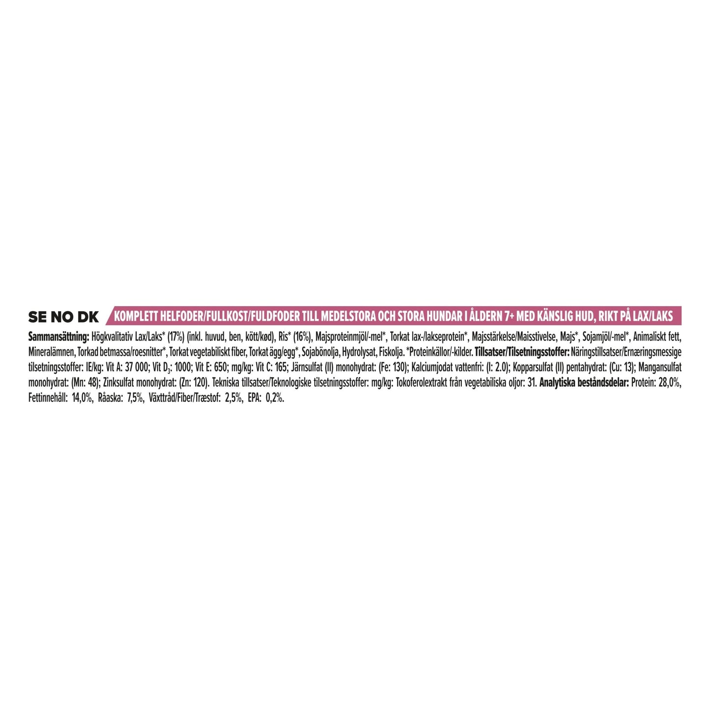 PURINA PRO PLAN Medium & Large Adult Dog 7+ Sensitive Skin Rikt på lax - Handla på Gaston