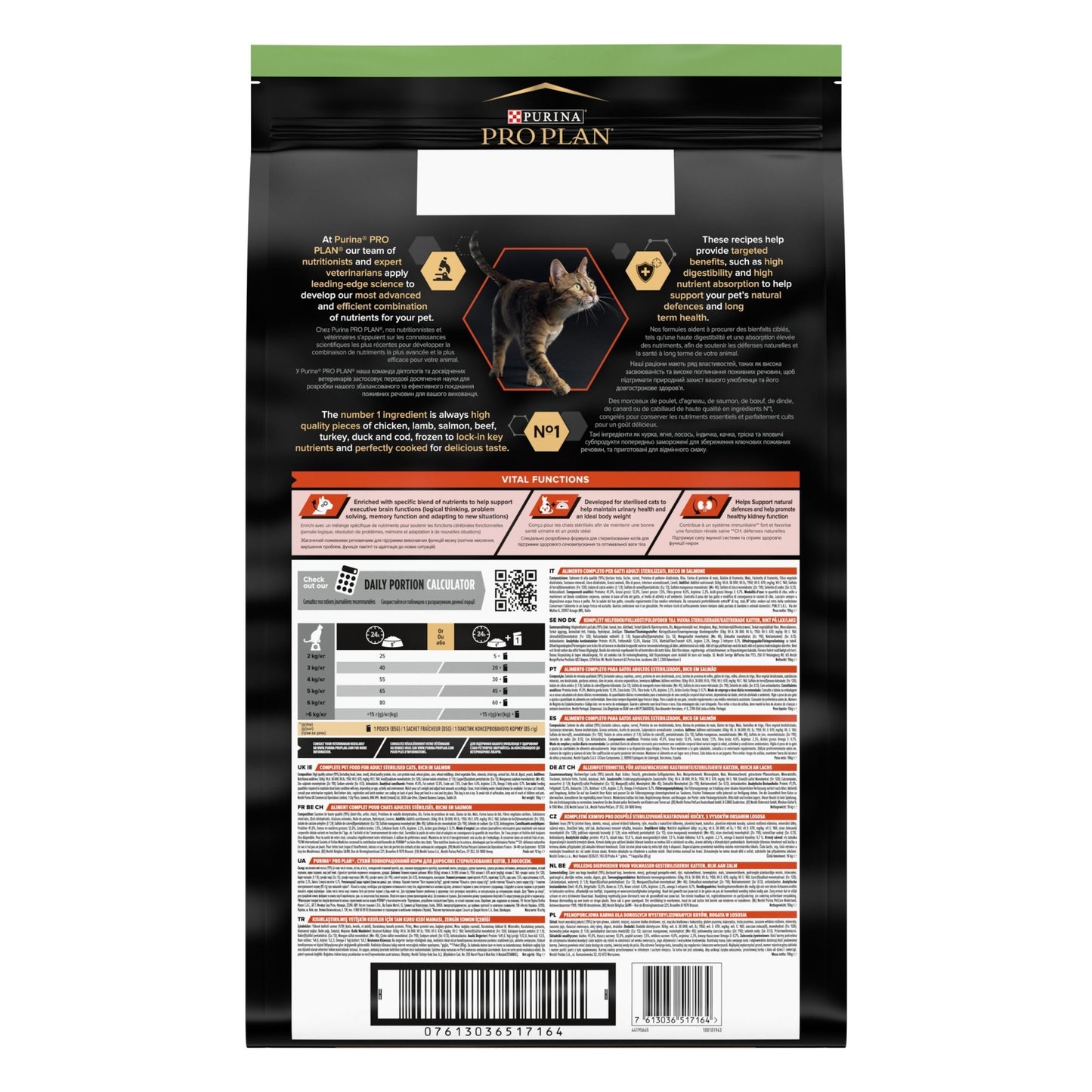 PURINA PRO PLAN Sterilised Adult 1+ Vital Functions Rik på lax - Handla på Gaston