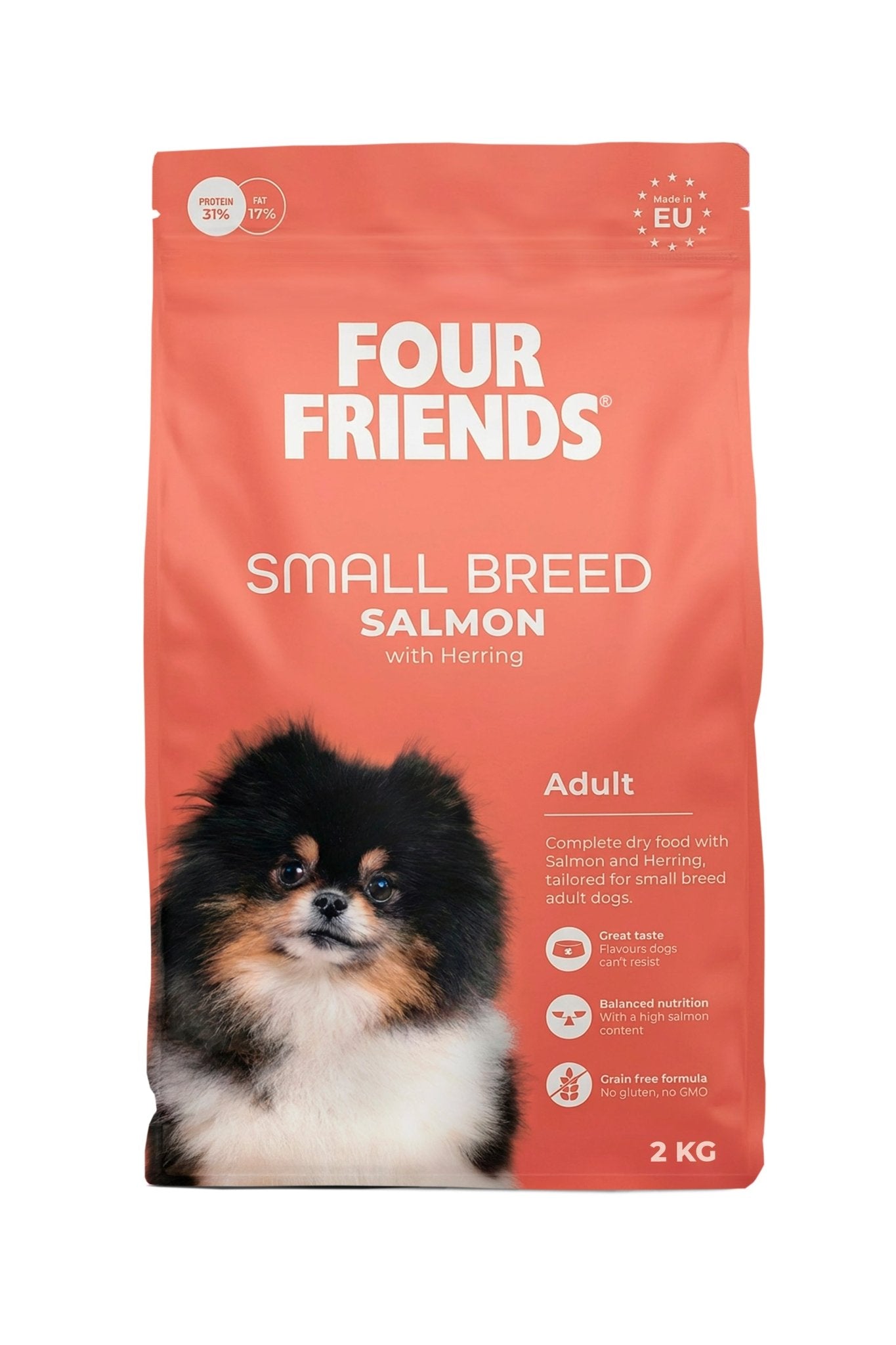 FourFriends Small Breed Salmon - Handla på Gaston