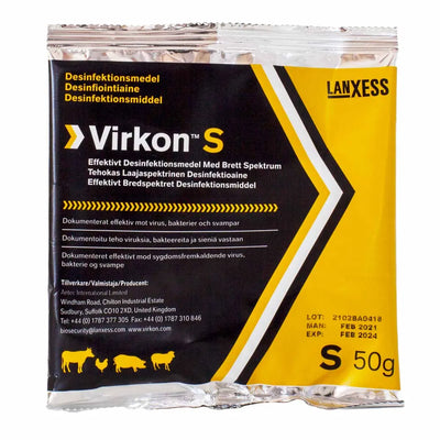 VIRKON S desinfektionsmedel 50g för husdjursområden - Handla på Gaston