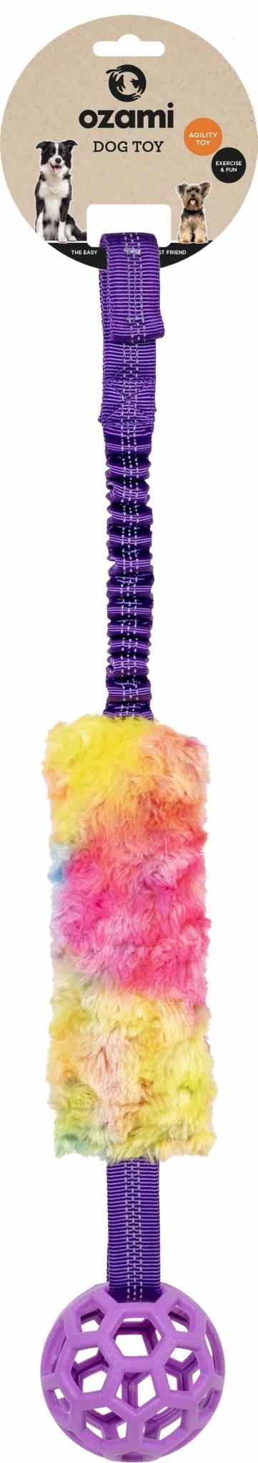 OZAMI HUND Play - N - Tug Short Fur Unicorn With Ball - Handla på Gaston