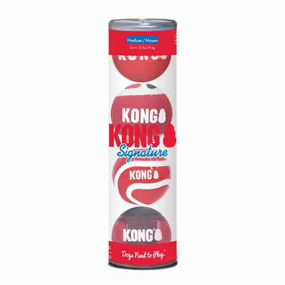 KONG Signature Balls 4 - Pack Medium Mix - Handla på Gaston