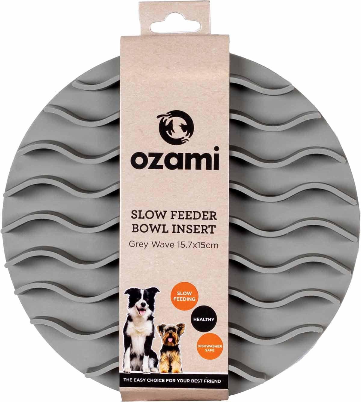 OZAMI Slow Feeder Bowl Insert Grey Wave - Handla på Gaston