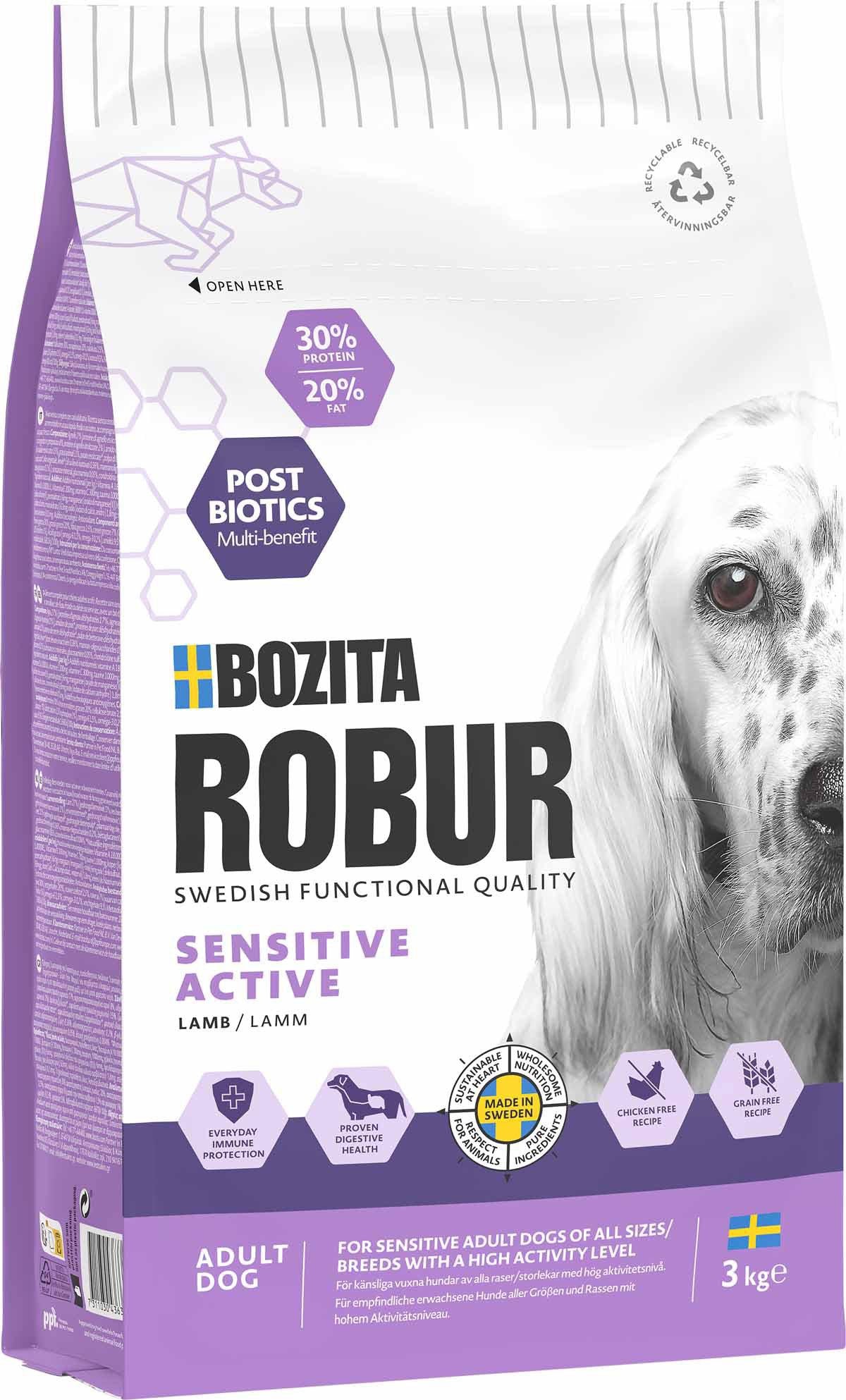 BOZITA Robur Sensitive Grain Free Active 3Kg