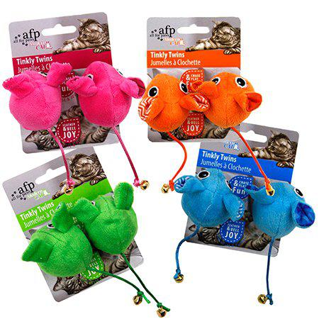 ALL FOR PAWS Modern Cat Tinkly Twins Mix Färg 6Cm
