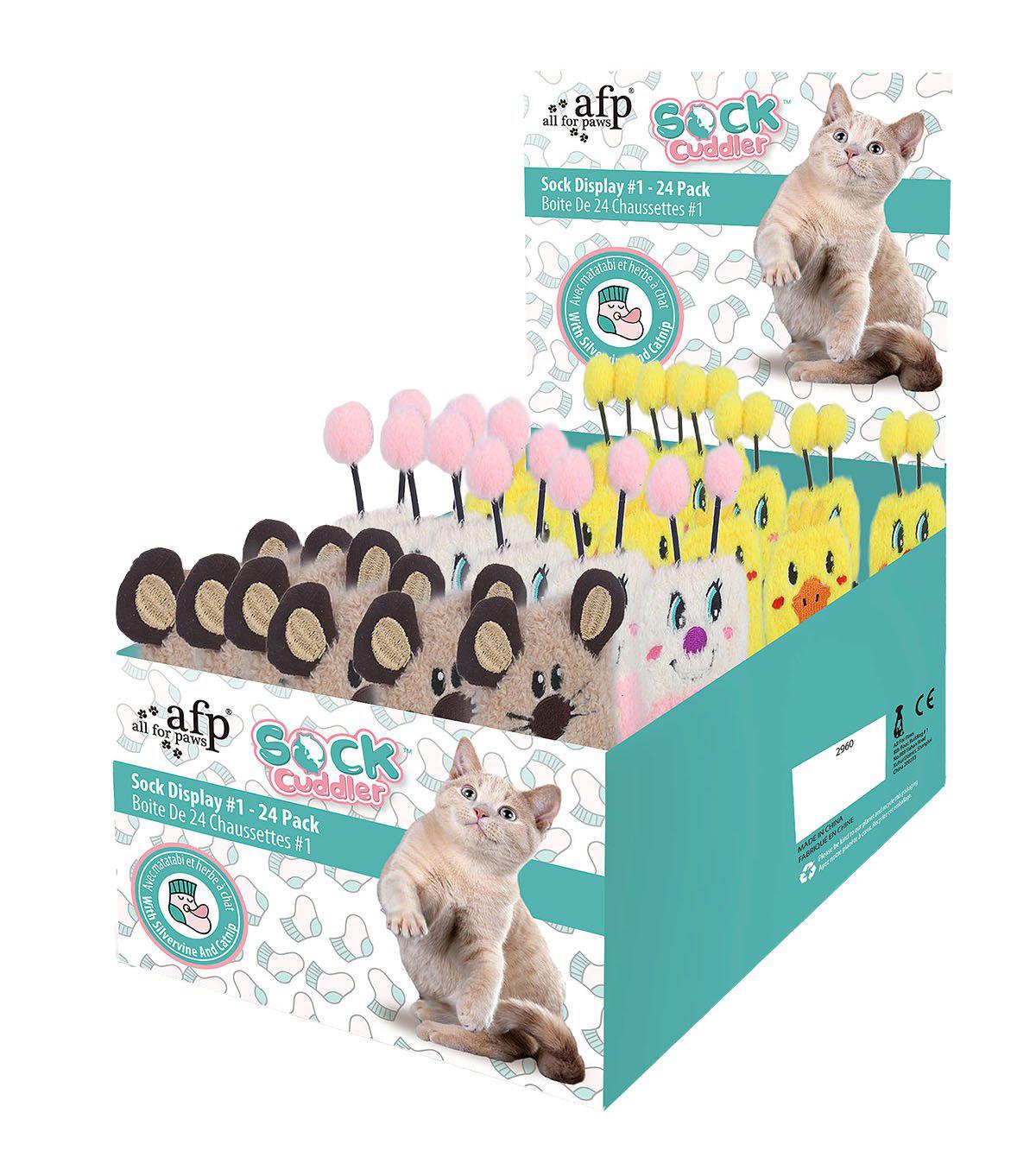 ALL FOR PAWS Kattleksak Sock Display No1 - Handla på Gaston