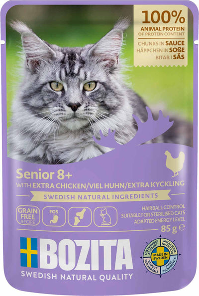 Bozita Feline Senior 8+ Extra Kyckling i sås - Handla på Gaston