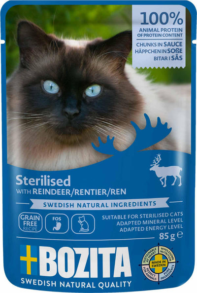 Bozita Feline Chunks In Sauce Sterilized - Handla på Gaston
