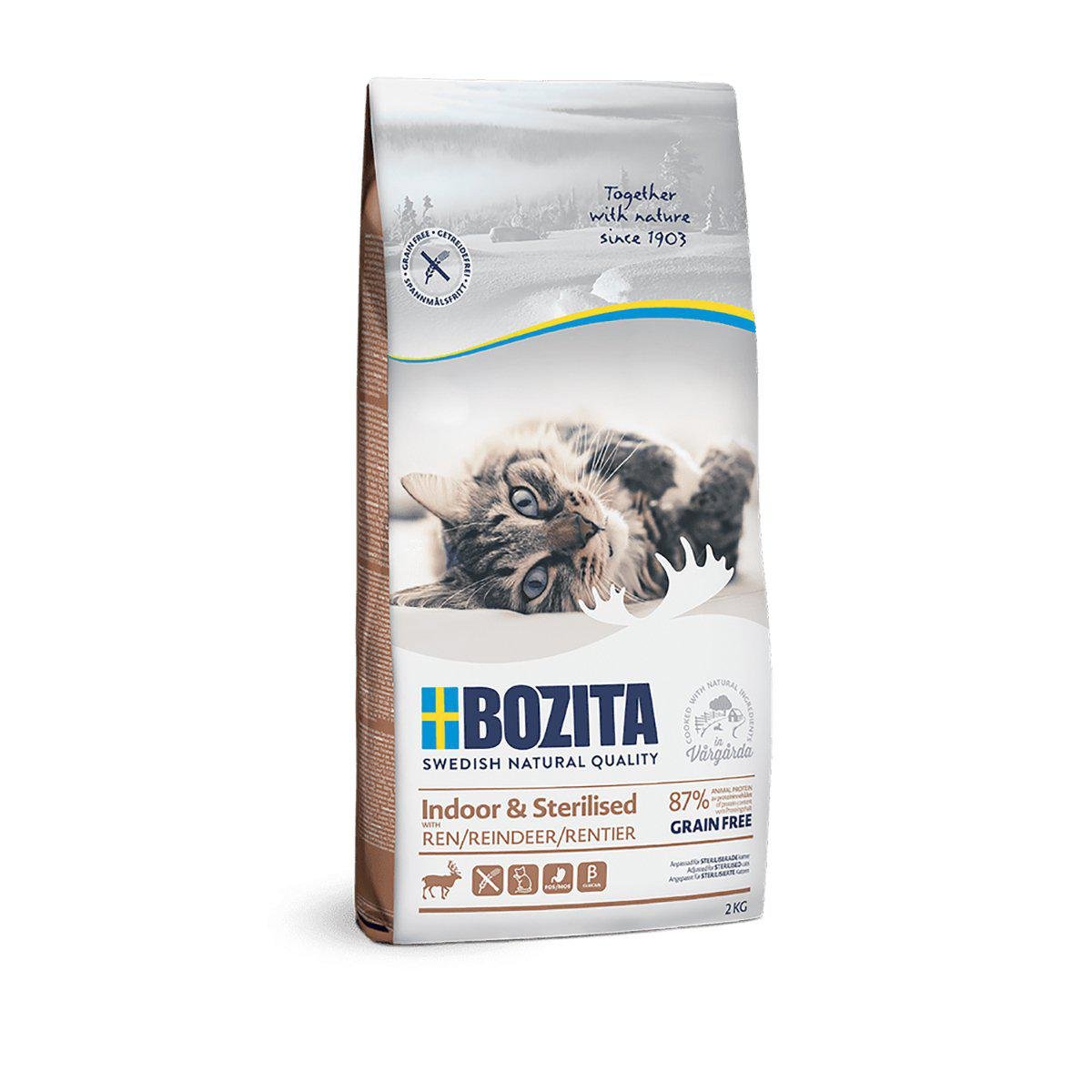 Bozita Indoor & Sterilised Grain Free Reindeer - Handla på Gaston