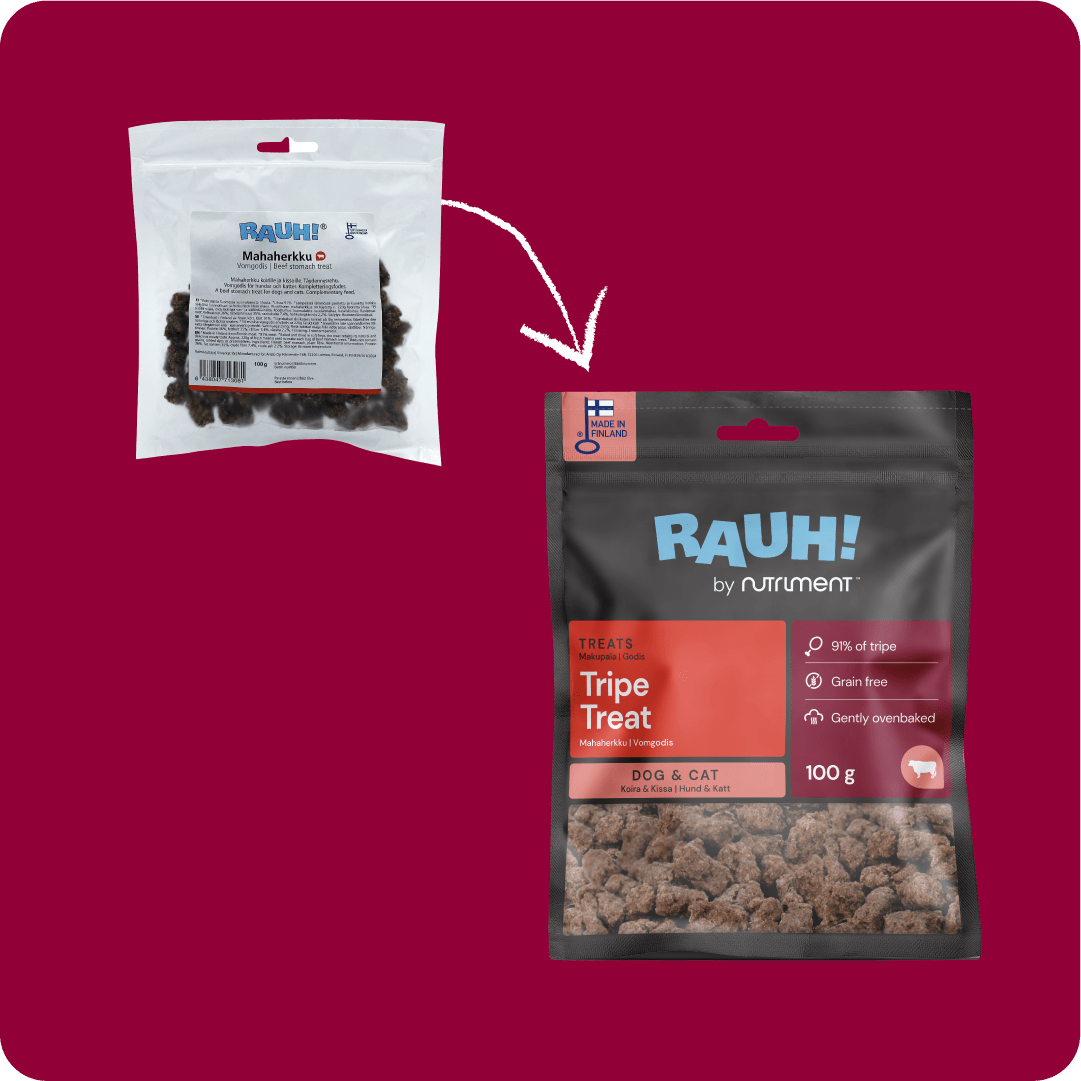 RAUH! Godis Beef Tripe Treat - Handla på Gaston