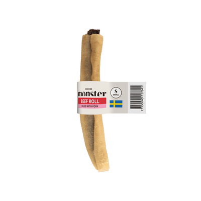 Monster Rawhide Beef Filled Pork Small - Handla på Gaston