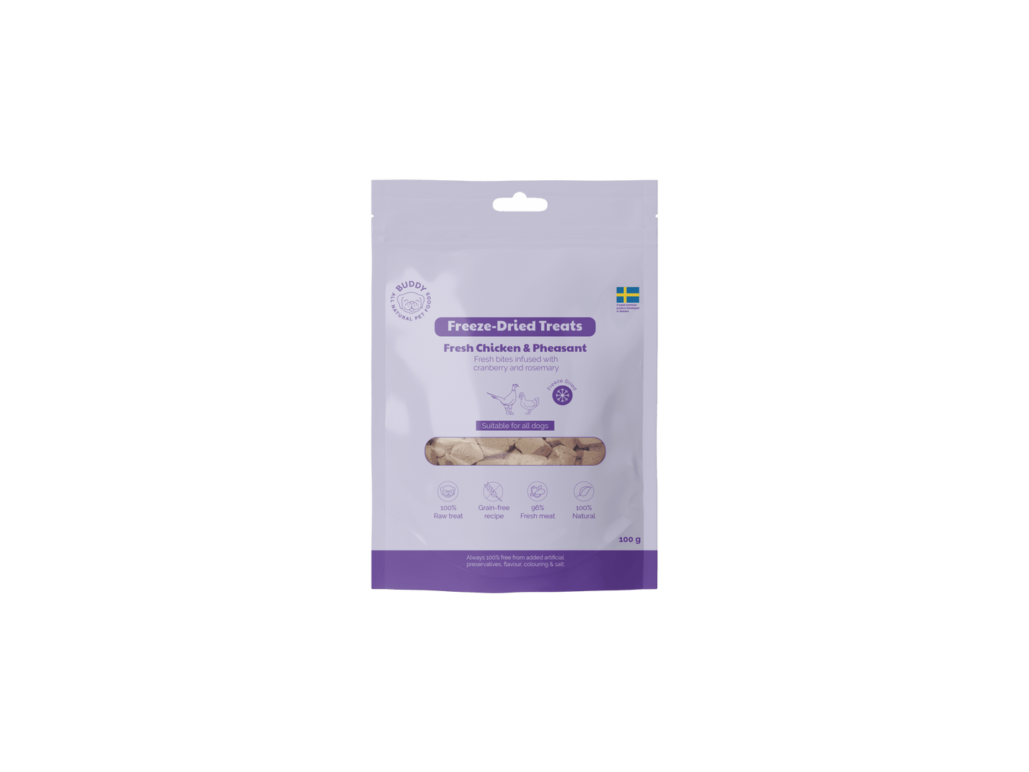 Buddy Freeze - dried Treats Fresh Chicken & Phaesant - Handla på Gaston