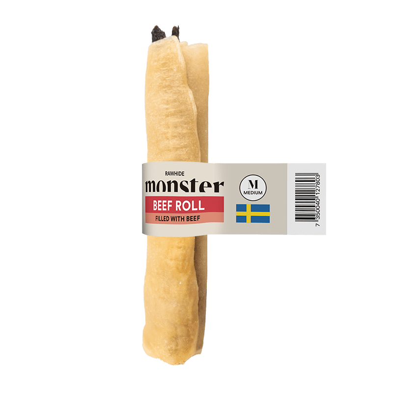 Monster Rawhide Beef Filled Beef Medium - Handla på Gaston