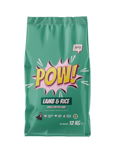 POW! Dog Adult Lamb & Rice - Handla på Gaston