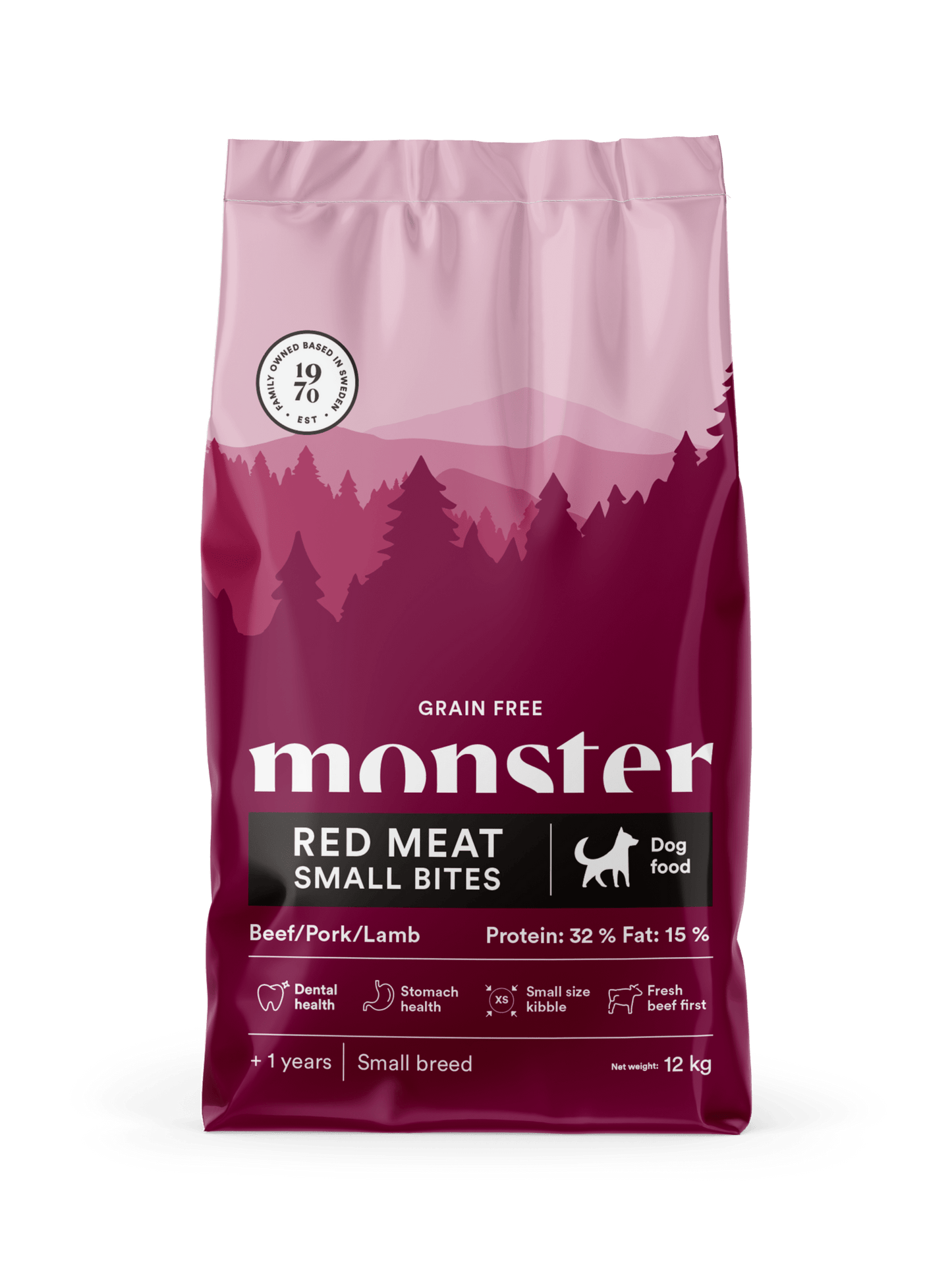 Monster Dog GF Adult Red Meat Small Bites - Handla på Gaston
