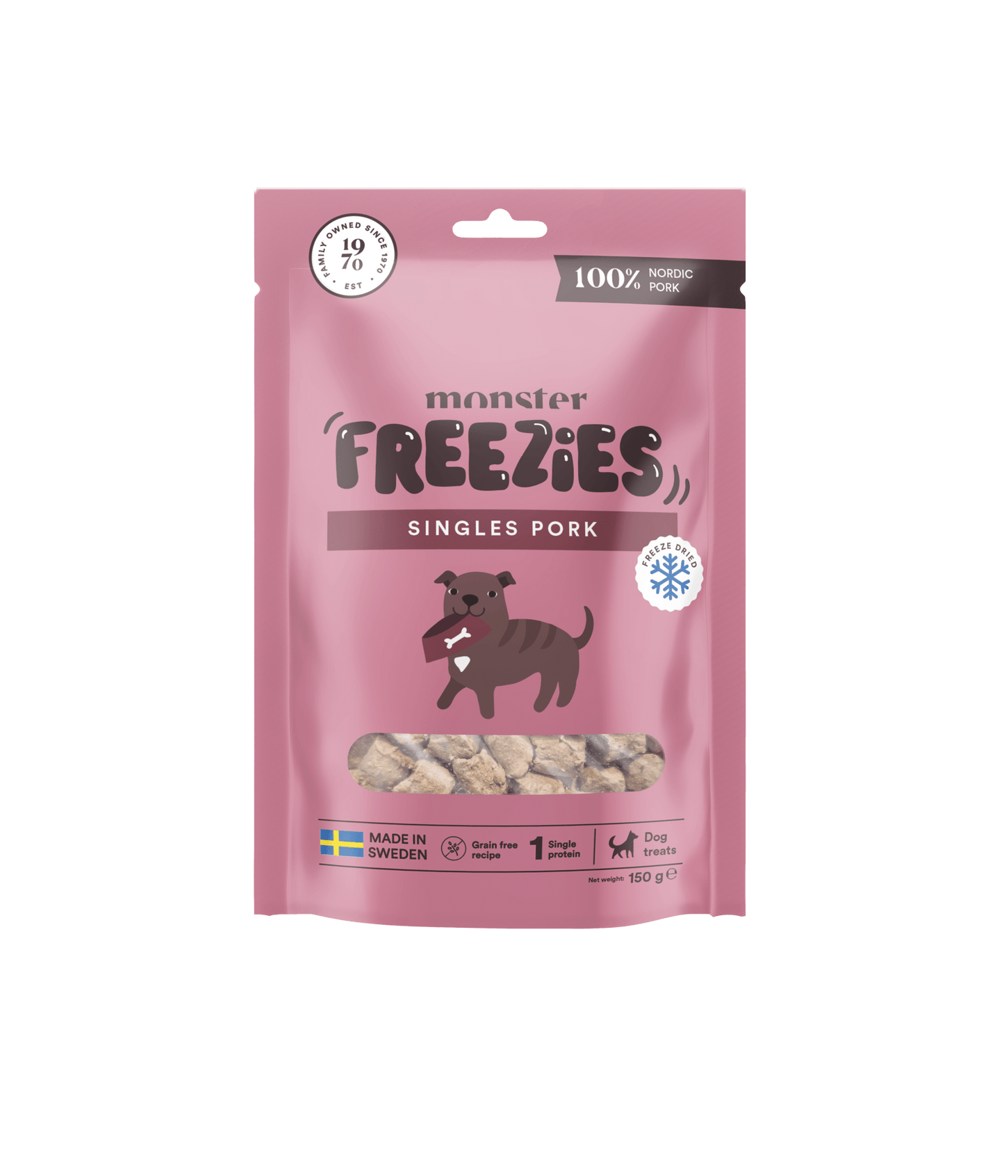 Monster Dog Treats Freeze Dried Pork - Handla på Gaston