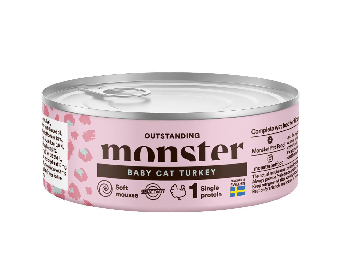Monster Cat Baby Mousse Can - Handla på Gaston