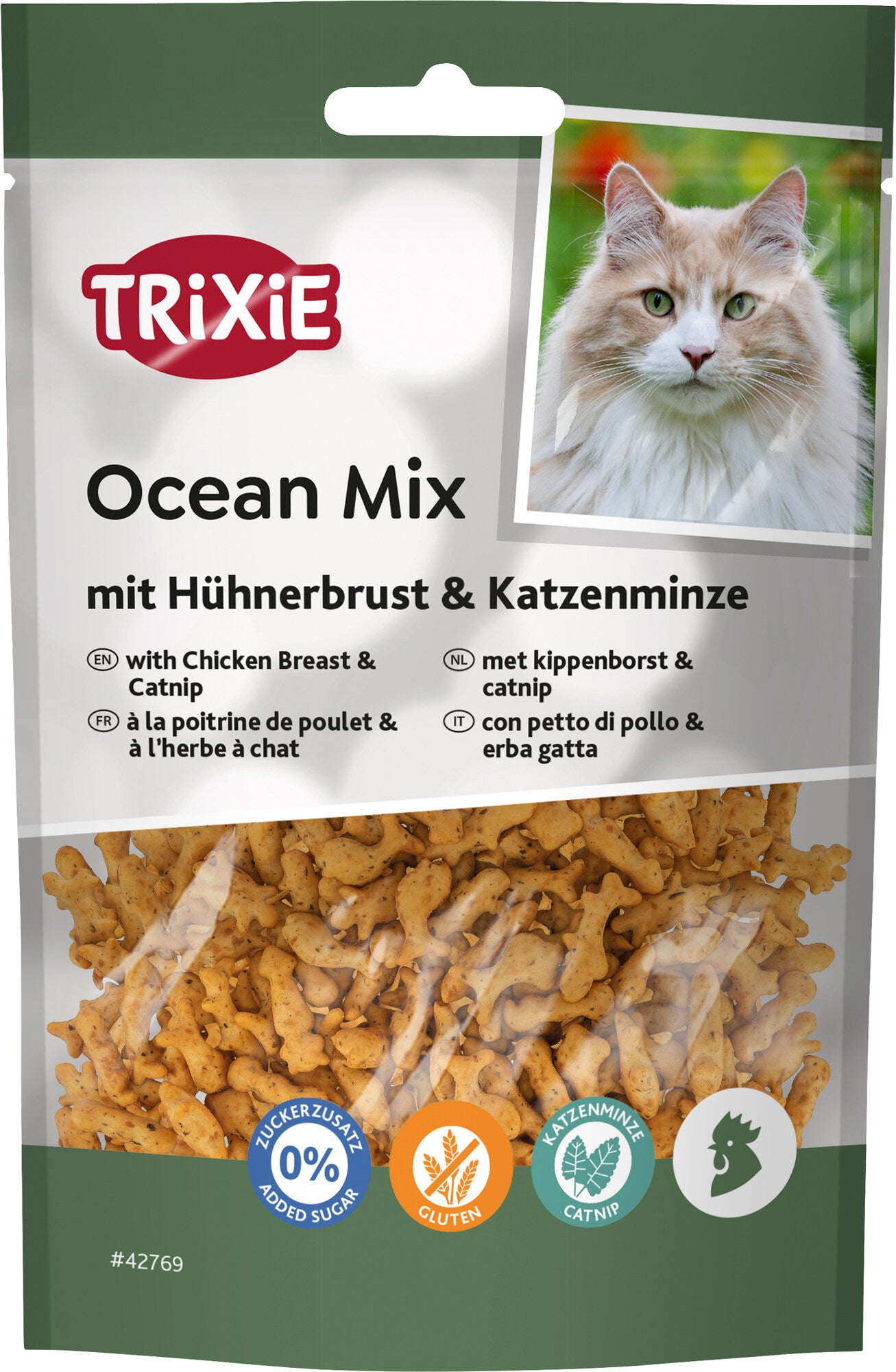 TRiXiE Ocean mix med kycklingbröst & kattmynta, 50 g