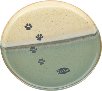 TRiXiE Skål, keramik, grön/beige